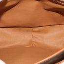 CELINE Macadam Canvas Shoulder Bag PVC Leather Gold Brown Auth 111488-11