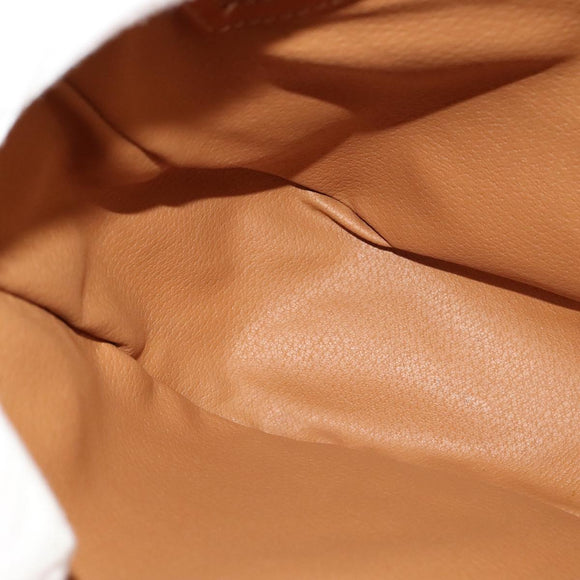 CELINE Macadam Canvas Shoulder Bag PVC Leather Gold Brown Auth 111488