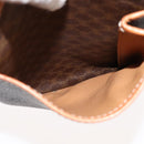 CELINE Macadam Canvas Shoulder Bag PVC Leather Gold Brown Auth 111488-23