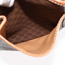 CELINE Macadam Canvas Shoulder Bag PVC Leather Gold Brown Auth 111488-24