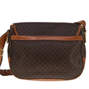 CELINE Macadam Canvas Shoulder Bag PVC Leather Gold Brown Auth 111488-2