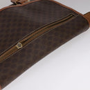 CELINE Macadam Canvas Shoulder Bag PVC Leather Gold Brown Auth 111488-6