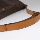 CELINE Macadam Canvas Shoulder Bag PVC Leather Gold Brown Auth 111488-7