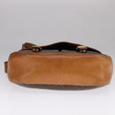 CELINE Macadam Canvas Shoulder Bag PVC Leather Gold Brown Auth 111488-5