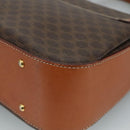 CELINE Macadam Canvas Hand Bag PVC Leather Brown Auth 111489-16