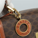 CELINE Macadam Canvas Hand Bag PVC Leather Brown Auth 111489-9