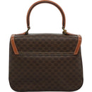 CELINE Macadam Canvas Hand Bag PVC Leather Brown Auth 111489-2