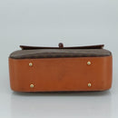 CELINE Macadam Canvas Hand Bag PVC Leather Brown Auth 111489-5