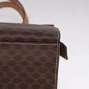 CELINE Macadam Canvas Hand Bag PVC Leather 2way Brown Auth 111490-11