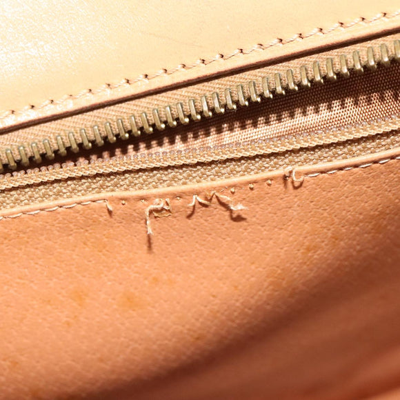 CELINE Macadam Canvas Hand Bag PVC Leather 2way Brown Auth 111490