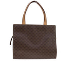 CELINE Macadam Canvas Hand Bag PVC Leather 2way Brown Auth 111490-3