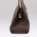 CELINE Macadam Canvas Hand Bag PVC Leather 2way Brown Auth 111490-4