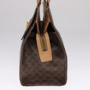 CELINE Macadam Canvas Hand Bag PVC Leather 2way Brown Auth 111490-5