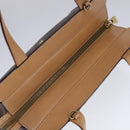 CELINE Macadam Canvas Hand Bag PVC Leather 2way Brown Auth 111490-6