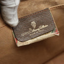 GUCCI GG Supreme Web Sherry Line Clutch Bag PVC Beige Red 89 01 033 Auth 111492-9