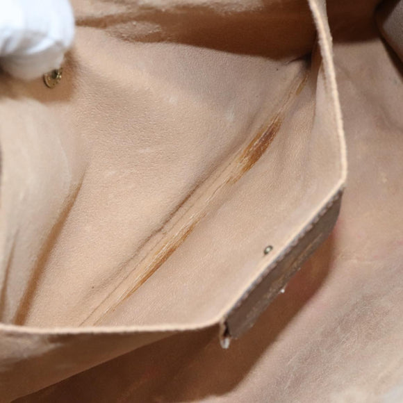 GUCCI GG Supreme Web Sherry Line Clutch Bag PVC Beige Red 89 01 033 Auth 111492