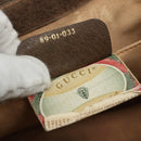 GUCCI GG Supreme Web Sherry Line Clutch Bag PVC Beige Red 89 01 033 Auth 111492-12