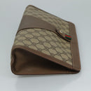 GUCCI GG Supreme Web Sherry Line Clutch Bag PVC Beige Red 89 01 033 Auth 111492-3