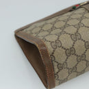 GUCCI GG Supreme Web Sherry Line Clutch Bag PVC Beige Red 89 01 033 Auth 111492-14