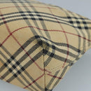 BURBERRY Nova Check Blue Label Shoulder Bag Canvas Beige Auth 111495-10