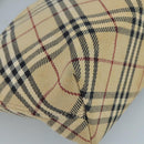 BURBERRY Nova Check Blue Label Shoulder Bag Canvas Beige Auth 111495-11