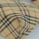 BURBERRY Nova Check Blue Label Shoulder Bag Canvas Beige Auth 111495-12
