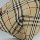 BURBERRY Nova Check Blue Label Shoulder Bag Canvas Beige Auth 111495-13