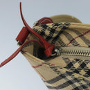 BURBERRY Nova Check Blue Label Shoulder Bag Canvas Beige Auth 111495-15