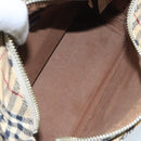 BURBERRY Nova Check Blue Label Shoulder Bag Canvas Beige Auth 111495-18