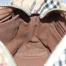 BURBERRY Nova Check Blue Label Shoulder Bag Canvas Beige Auth 111495-20