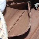 BURBERRY Nova Check Blue Label Shoulder Bag Canvas Beige Auth 111495-21