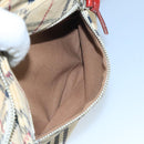 BURBERRY Nova Check Blue Label Shoulder Bag Canvas Beige Auth 111495-23