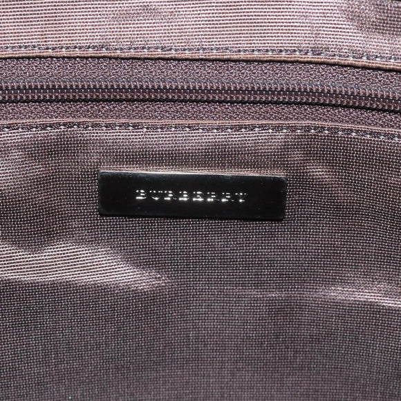 BURBERRY Nova Check Tote Bag Canvas Beige Auth 111496