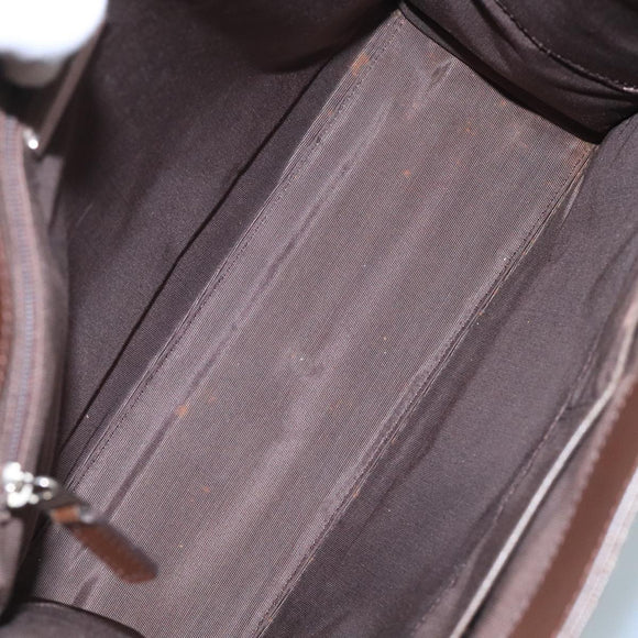 BURBERRY Nova Check Tote Bag Canvas Beige Auth 111496