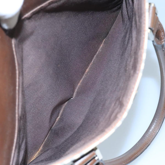 BURBERRY Nova Check Tote Bag Canvas Beige Auth 111496