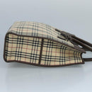 BURBERRY Nova Check Tote Bag Canvas Beige Auth 111496-4