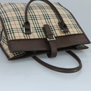 BURBERRY Nova Check Tote Bag Canvas Beige Auth 111496-6