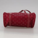 LOUIS VUITTON Monogram Satin Little papillon Hand Bag Pink M92353 LV Auth 111500-5