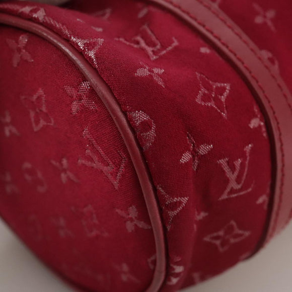 LOUIS VUITTON Monogram Satin Little papillon Hand Bag Pink M92353 LV Auth 111500