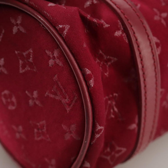 LOUIS VUITTON Monogram Satin Little papillon Hand Bag Pink M92353 LV Auth 111500