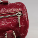 LOUIS VUITTON Monogram Satin Little papillon Hand Bag Pink M92353 LV Auth 111500-10