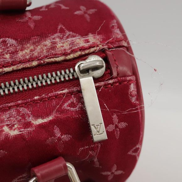 LOUIS VUITTON Monogram Satin Little papillon Hand Bag Pink M92353 LV Auth 111500