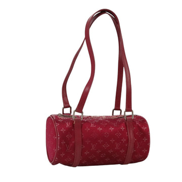 LOUIS VUITTON Monogram Satin Little papillon Hand Bag Pink M92353 LV Auth 111500