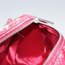 LOUIS VUITTON Monogram Satin Little papillon Hand Bag Pink M92353 LV Auth 111500-21