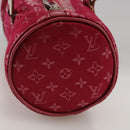 LOUIS VUITTON Monogram Satin Little papillon Hand Bag Pink M92353 LV Auth 111500-4