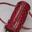 LOUIS VUITTON Monogram Satin Little papillon Hand Bag Pink M92353 LV Auth 111500-6