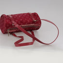 LOUIS VUITTON Monogram Satin Little papillon Hand Bag Pink M92353 LV Auth 111500-7