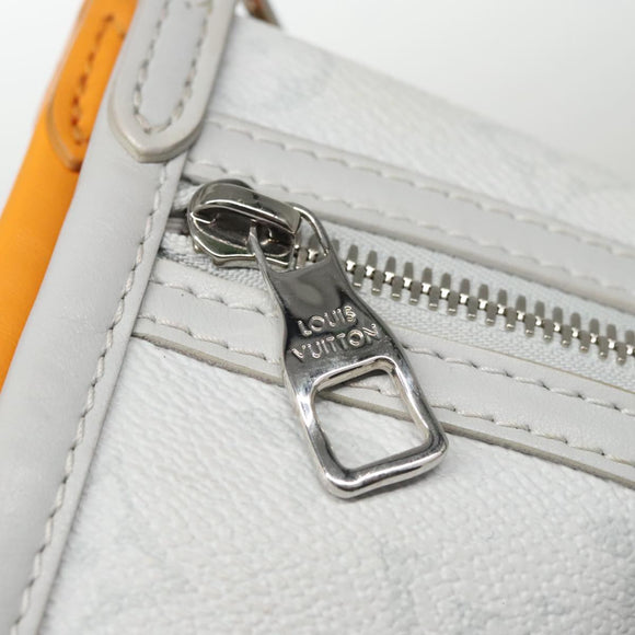 LOUIS VUITTON Monogram White Flat Mensenger Shoulder Bag Bron M44640 Auth 111516