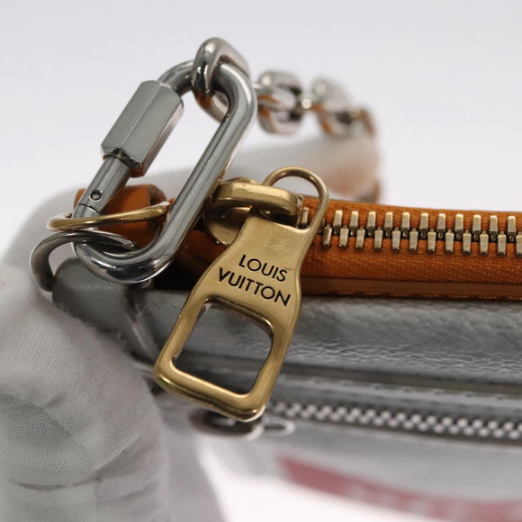 LOUIS VUITTON Monogram White Flat Mensenger Shoulder Bag Bron M44640 Auth 111516