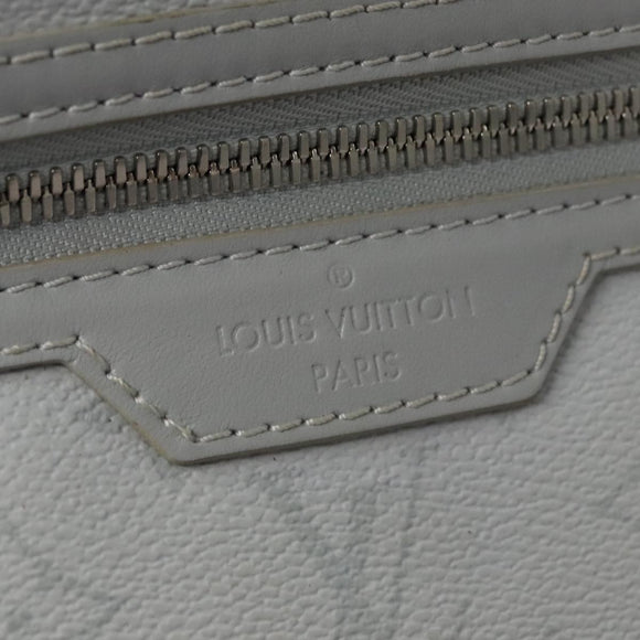 LOUIS VUITTON Monogram White Flat Mensenger Shoulder Bag Bron M44640 Auth 111516